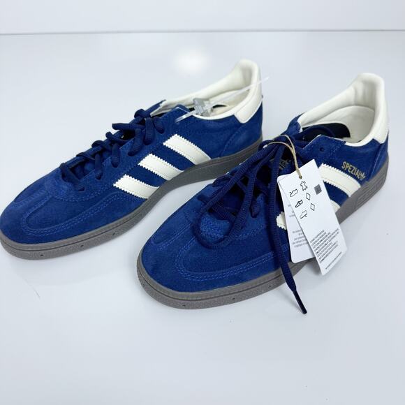 NWT Adidas Handball Spezial Shoes Night Indigo Blue Cream White 8M 9W - Picture 3 of 12